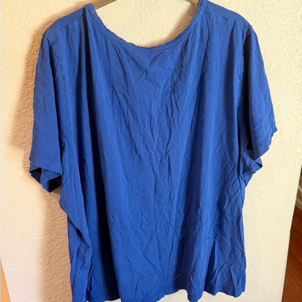 Catherines Royal Blue Short Sleeve Graphic Tee - Picture 5 of 5